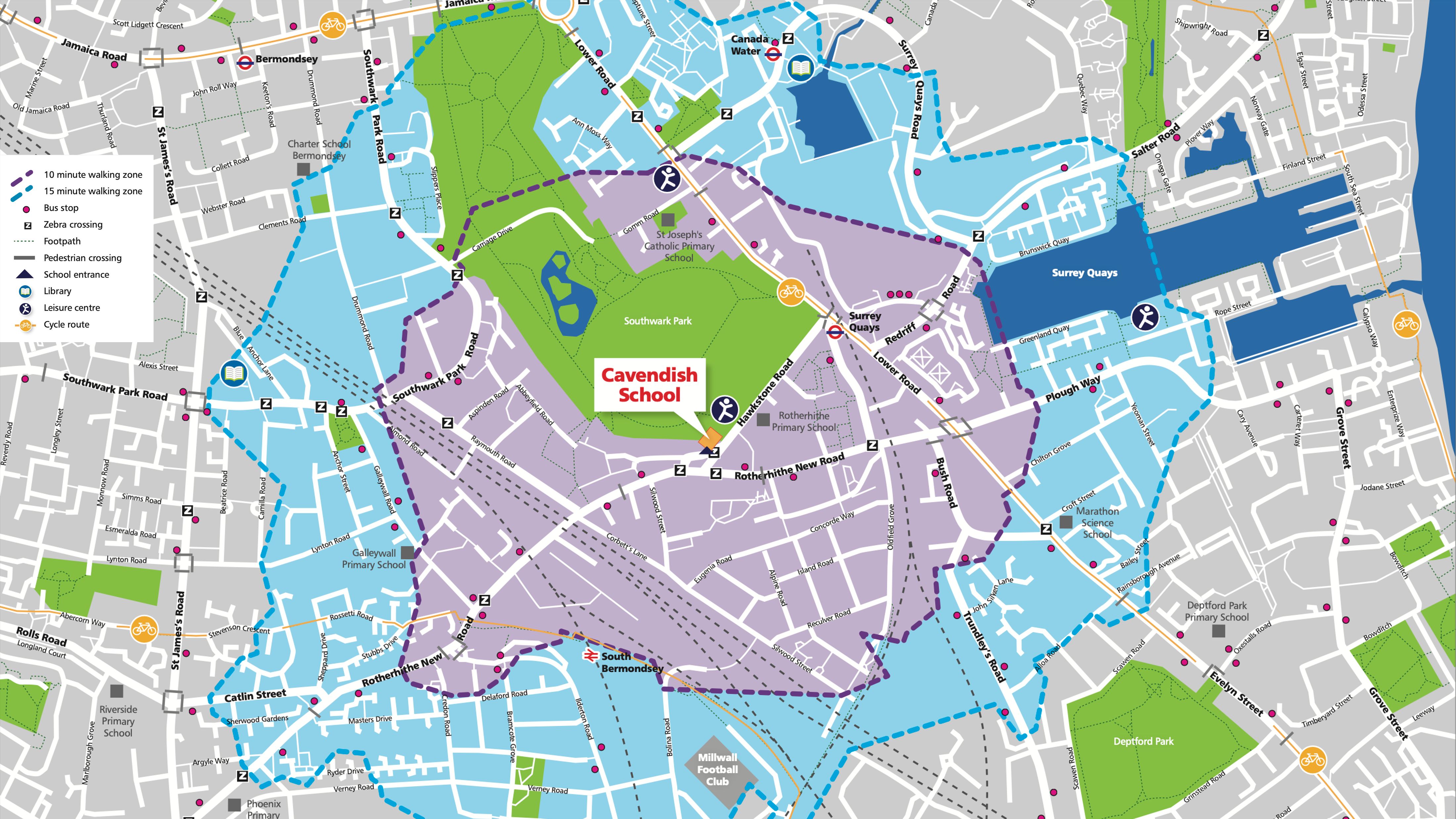 Walking Zones Map