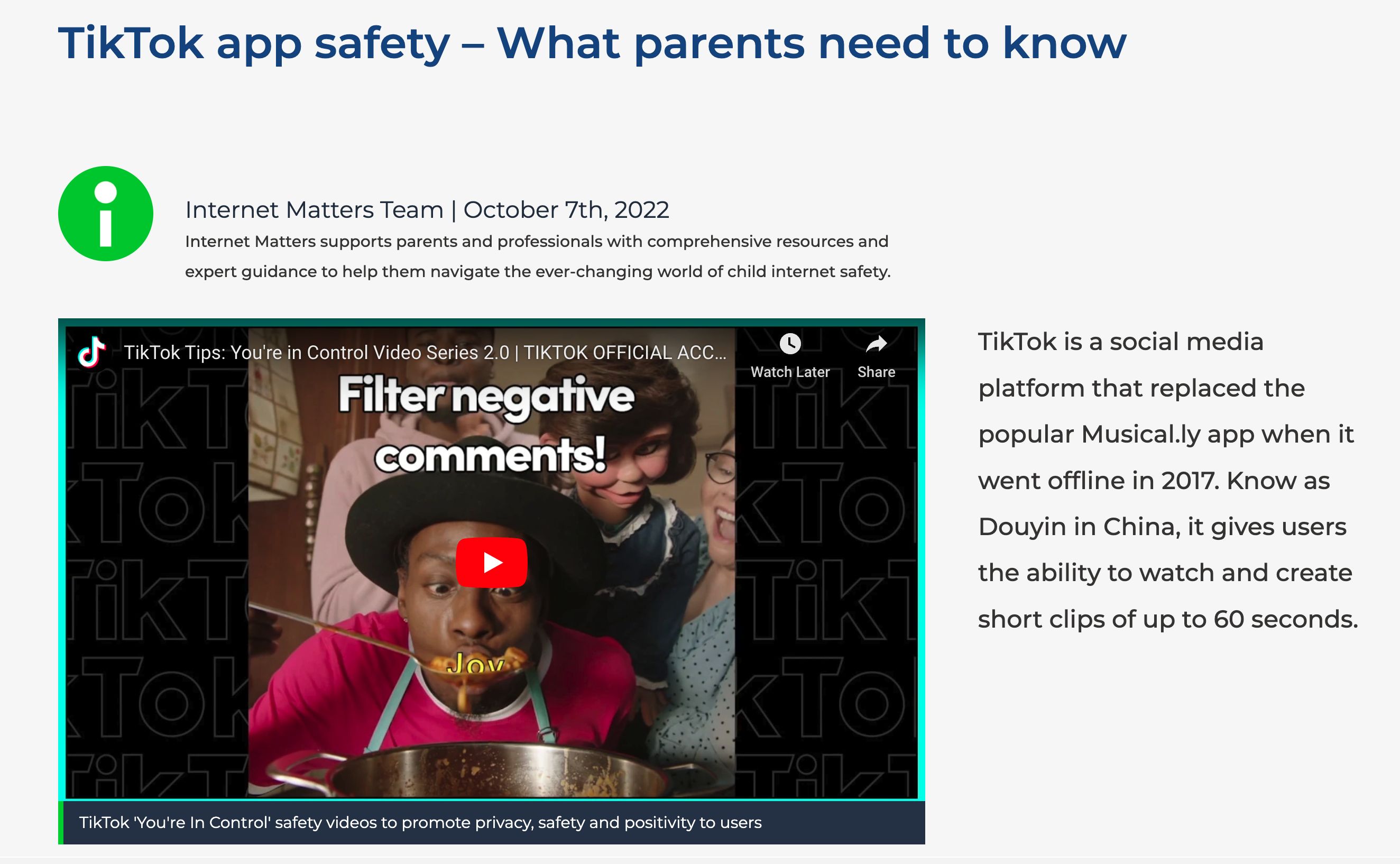 TikTok app safety – What parents need to know